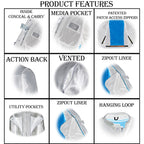 Milwaukee Leather MLM1506 Men's 'Cool-Tec' Black Leather Jacket with Utility and Gun Pockets - Milwaukeee Leather Mens Leather Jackets