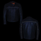 Milwaukee Leather MLM1506 Men's Black Premium Leather Motorcycle Jacket w/ Utility Pockets Cool-Tec Leather Treatement