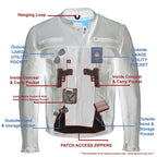 Milwaukee Leather MLM1506 Men's Black Premium Leather Motorcycle Jacket w/ Utility Pockets Cool-Tec Leather Treatement