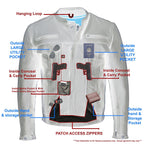 Milwaukee Leather MLM1506 Men's 'Cool-Tec' Black Leather Jacket with Utility and Gun Pockets - Milwaukeee Leather Mens Leather Jackets