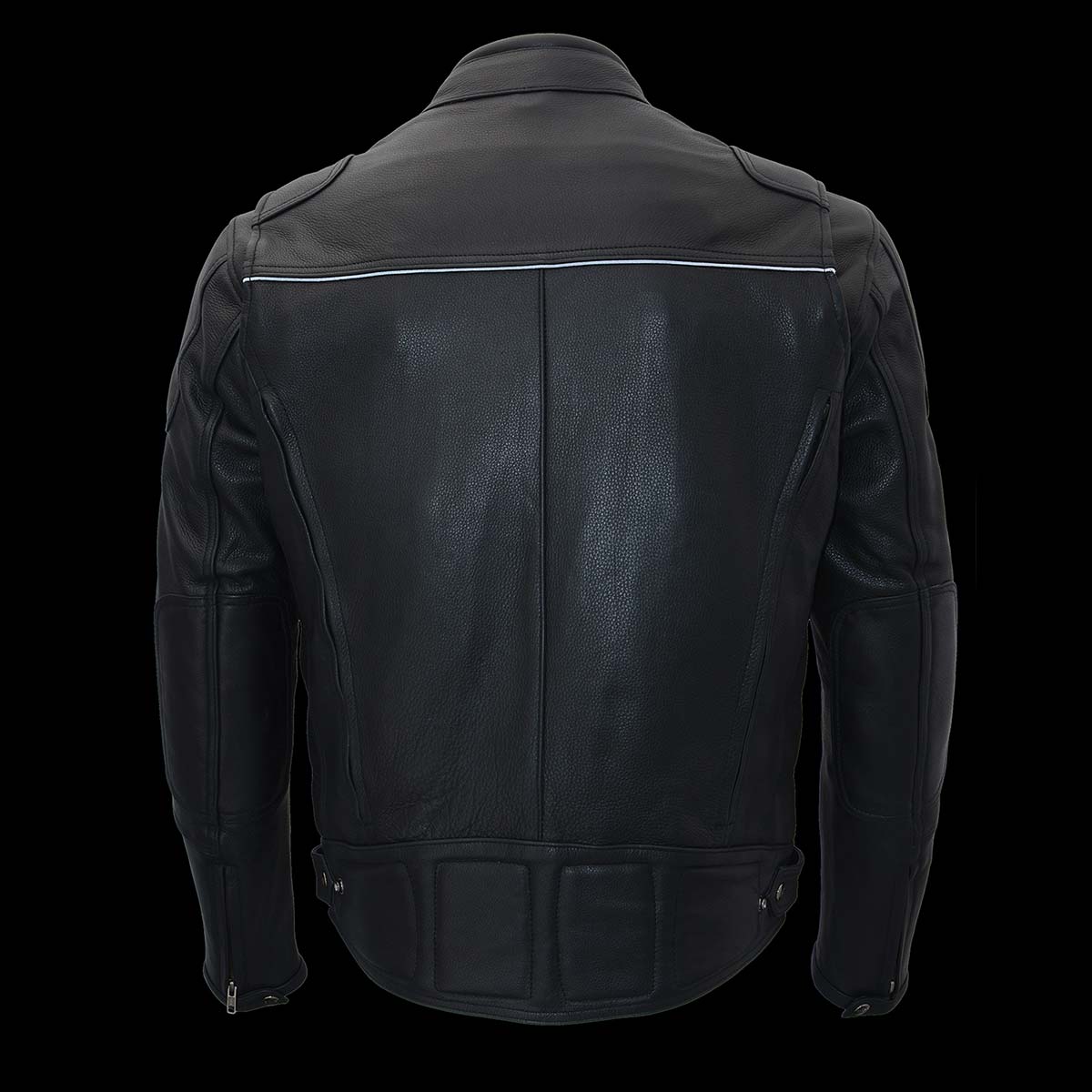 Milwaukee Leather Heated Jacket for Men's All Seasons Black Cool-Tec Leather - Motorcycle Vented Jackets MLM1514SET