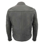 Milwaukee Leather MLM1526 Men's Black 'Cool-Tec' Leather Sporty Scooter Jacket