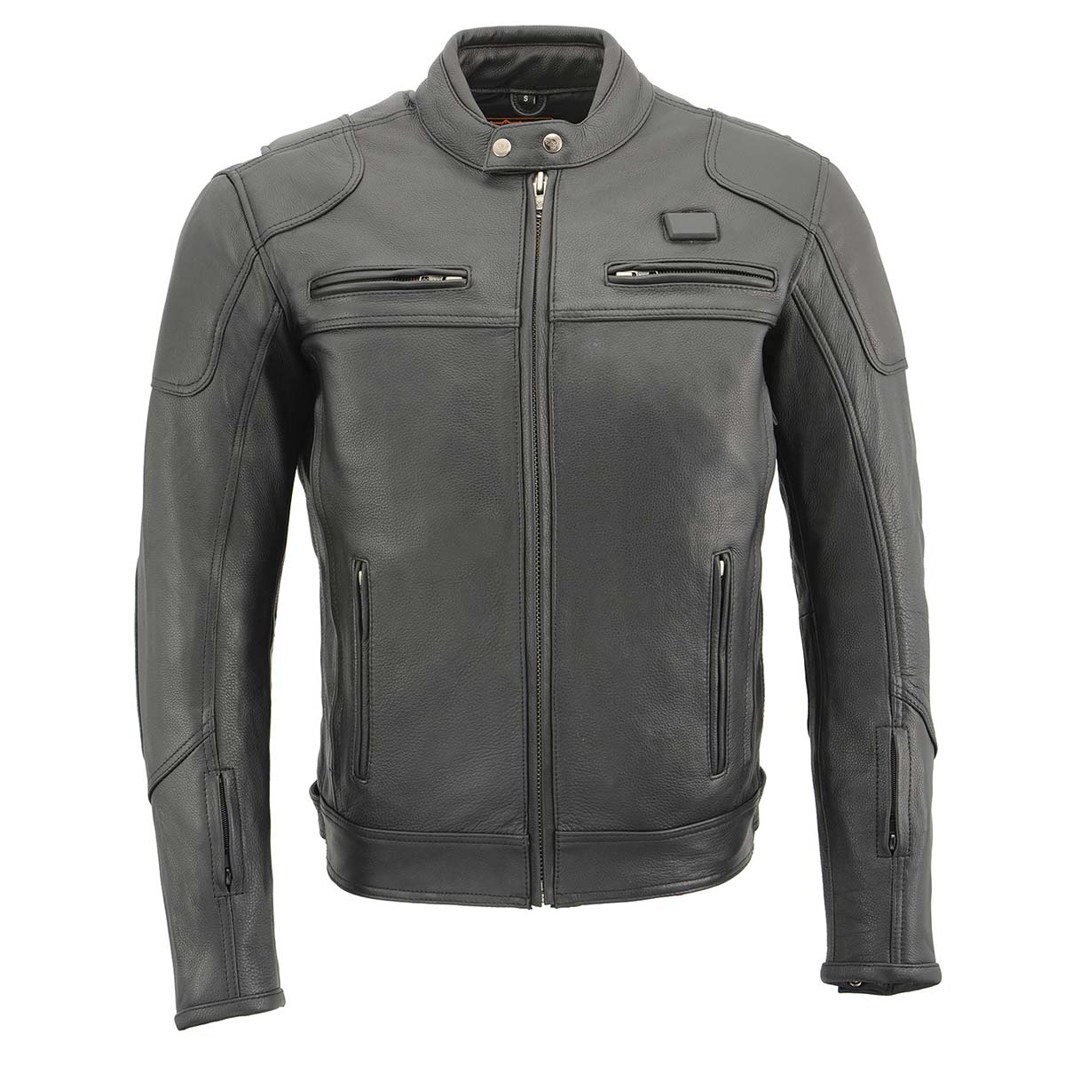 Milwaukee Leather MLM1526 Men's Black 'Cool-Tec' Leather Sporty Scooter Jacket