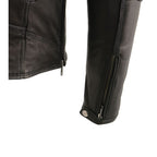 Milwaukee Leather MLM1516 Black Real Leather Motorcycle Jacket for Men – Vintage Brando Style Biker Jacket