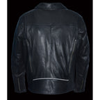 Milwaukee Leather MLM1516 Black Real Leather Motorcycle Jacket for Men – Vintage Brando Style Biker Jacket