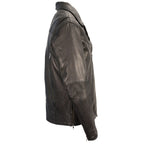 Milwaukee Leather MLM1516 Men's Triple Stitch Black Lightweight Biker Leather Jacket - Milwaukee Leather Mens Leather Jackets