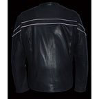 Milwaukee Leather MLM1525 Men's Black 'Sporty' Leather Lightweight Crossover Leather Jacket - Milwaukee Leather Mens Leather Jackets