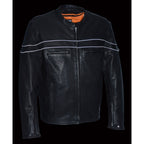 Milwaukee Leather MLM1525 Men's Black 'Sporty' Leather Lightweight Crossover Leather Jacket - Milwaukee Leather Mens Leather Jackets