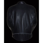 Milwaukee Leather MLM1560  Men's Long Body Vented Black Leather Jacket with Gun Pockets - Milwaukee Leather Mens Leather Jackets
