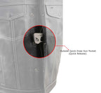 Milwaukee Leather MLM3507 Men’s ‘Old Glory’ Black Leather with Grey Stitching Vest and Laced Arm Holes