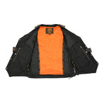 Milwaukee Leather MLM3540 Men's Distressed Brown 10 Pocket Leather Vest with Gun Pockets - Milwaukee Leather Mens Leather Vests