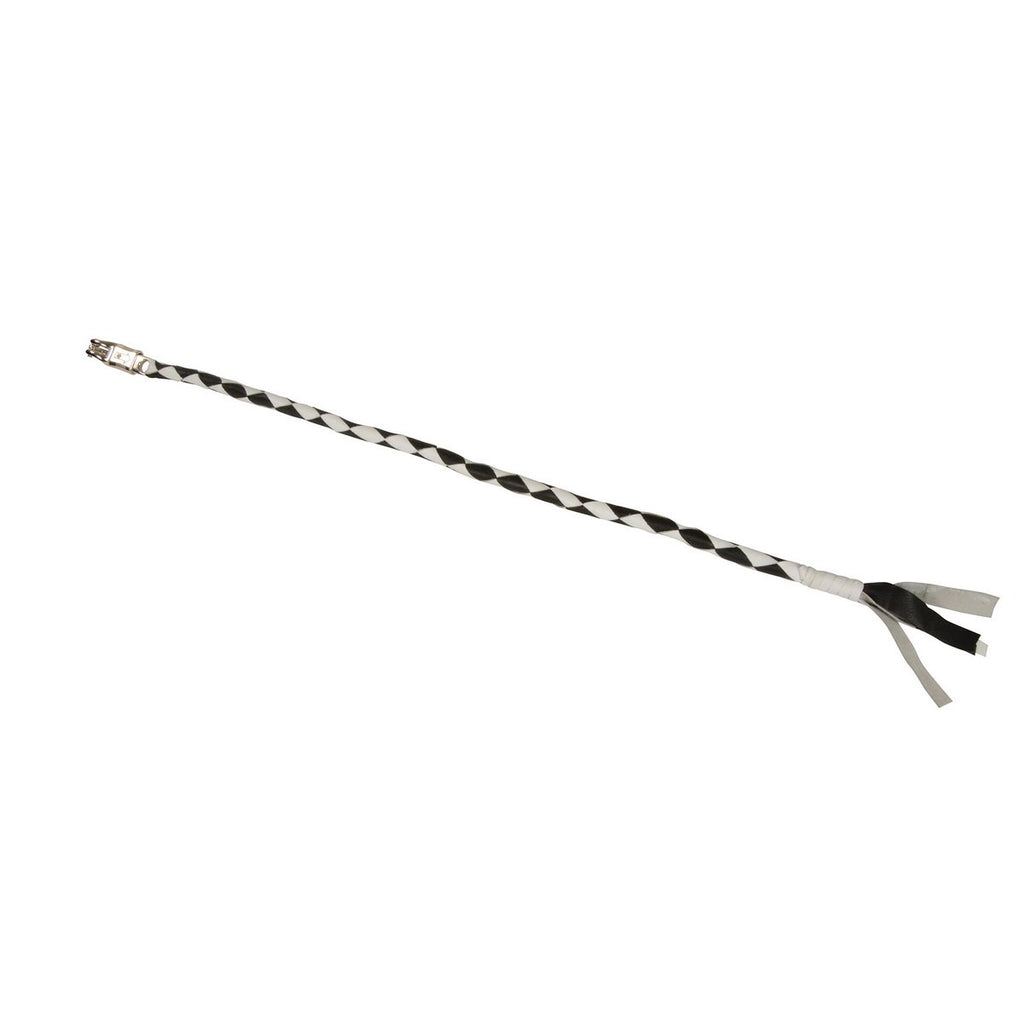 Milwaukee Leather MP7900 Black and White Get Back Motorcycle Whip