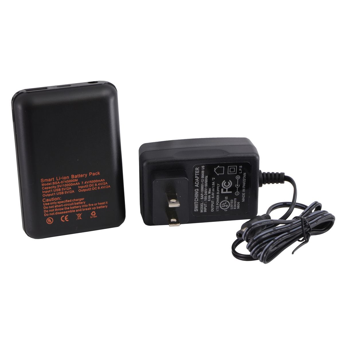 Milwaukee Leather MP7922FMSET Black 'Heated' Balaclava Covering Face, Head and Neck (Battery Pack Included)