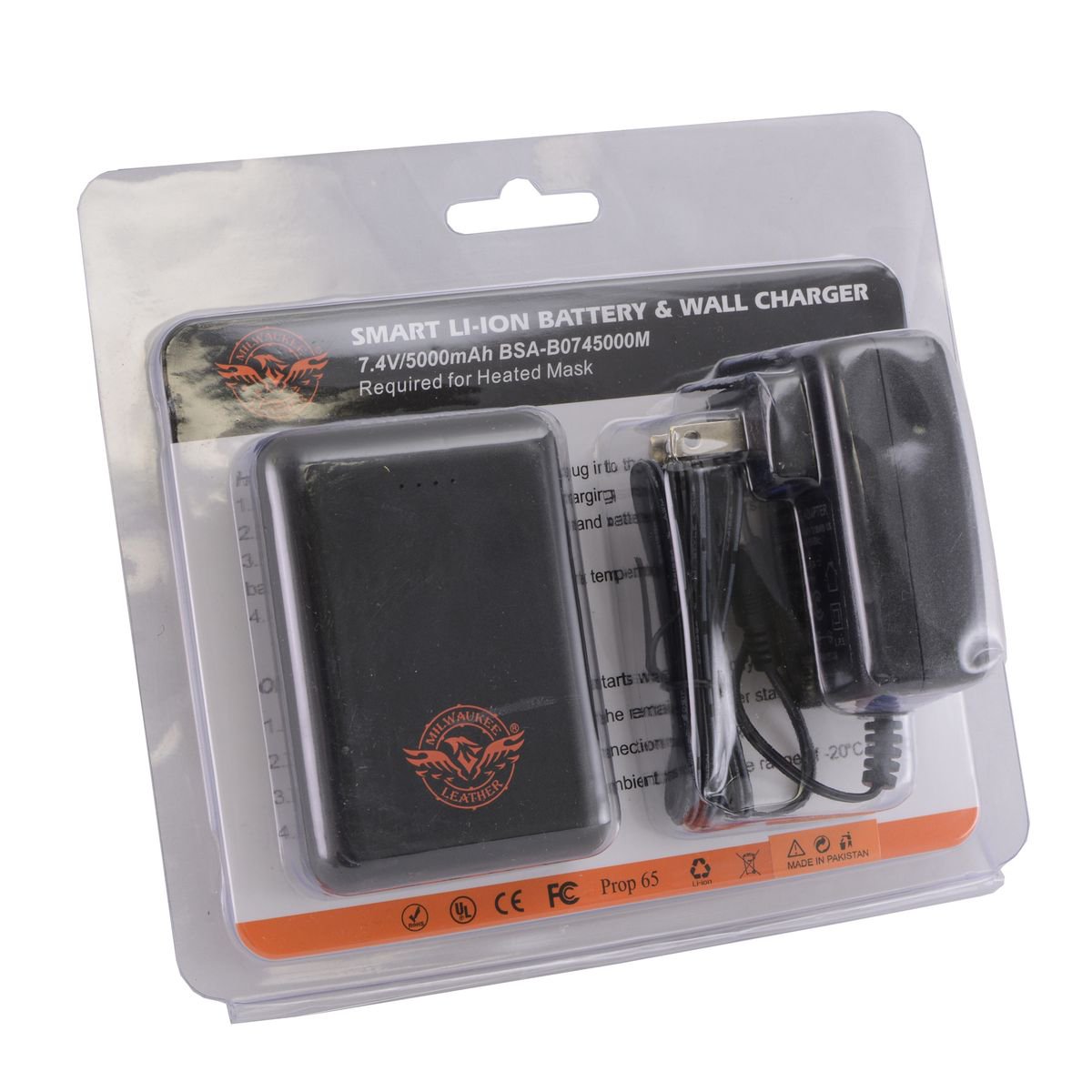 Milwaukee Leather MP7922FMSET Black 'Heated' Balaclava Covering Face, Head and Neck (Battery Pack Included)