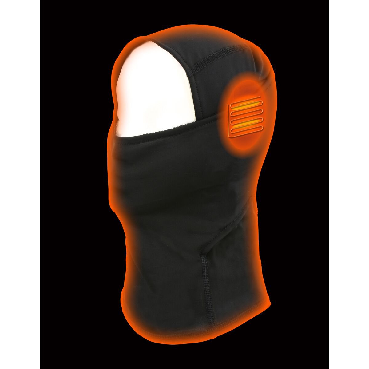 Milwaukee Leather MP7922FMSET Black 'Heated' Balaclava Covering Face, Head and Neck (Battery Pack Included)