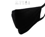 Milwaukee MP7924FM 'Solid Black' 100 % Cotton Protective Face Mask with Optional Filter Pocket