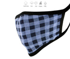Milwaukee MP7924FM 'Blue Checkered' 100 % Cotton Protective Face Mask with Optional Filter Pocket