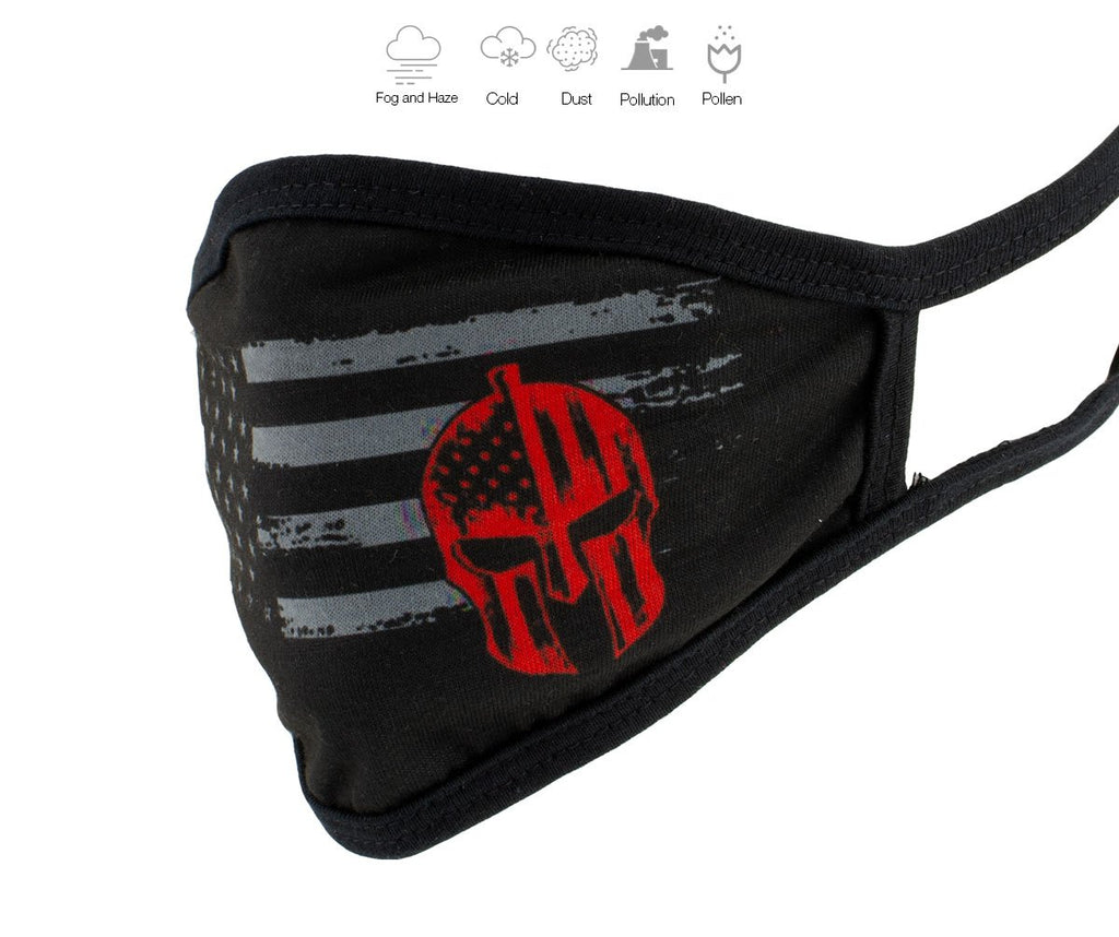 Milwaukee FMD1018 Men's 'USA Gladiator' 100 % Cotton Protective Face Mask with Optional Filter Pocket