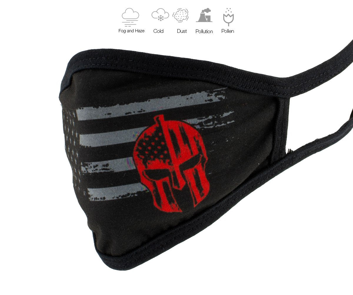 Milwaukee FMD1018 Men's 'USA Gladiator' 100 % Cotton Protective Face Mask with Optional Filter Pocket