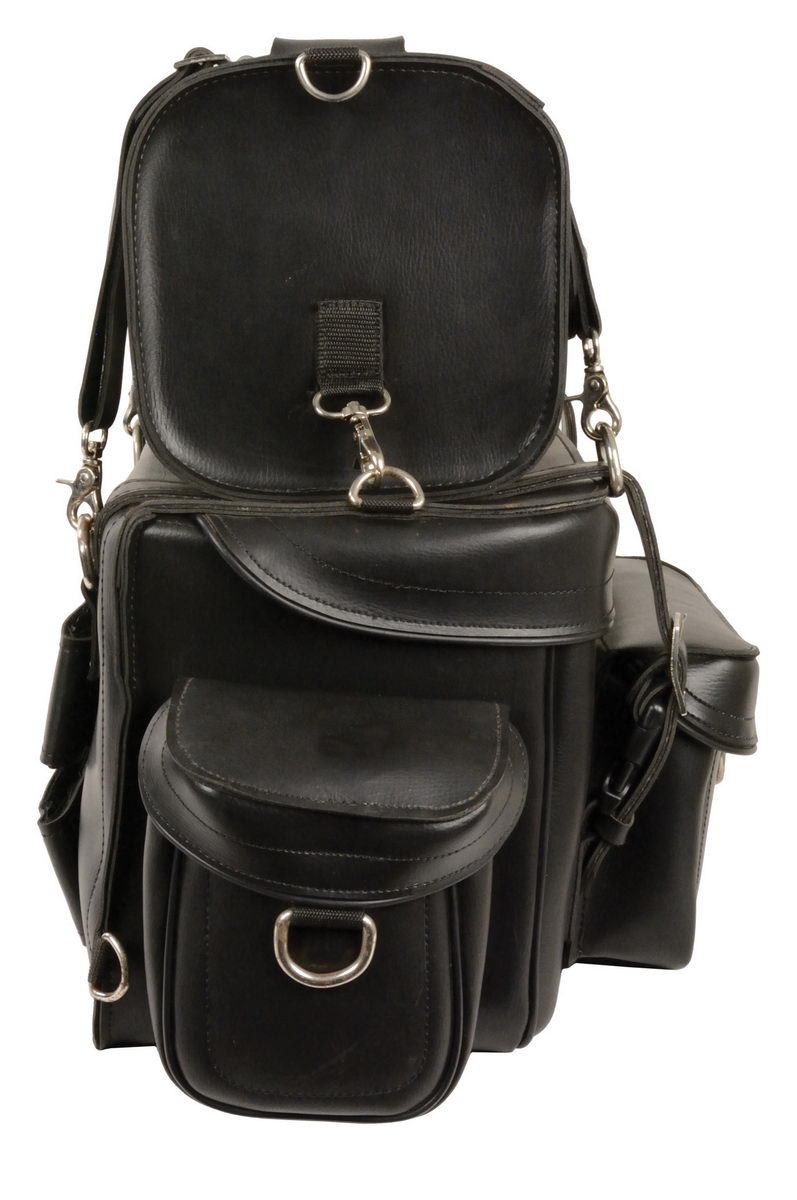 Milwaukee Performance MP8100 Black PVC 2-Piece Touring Pack Sissy Bar Bag