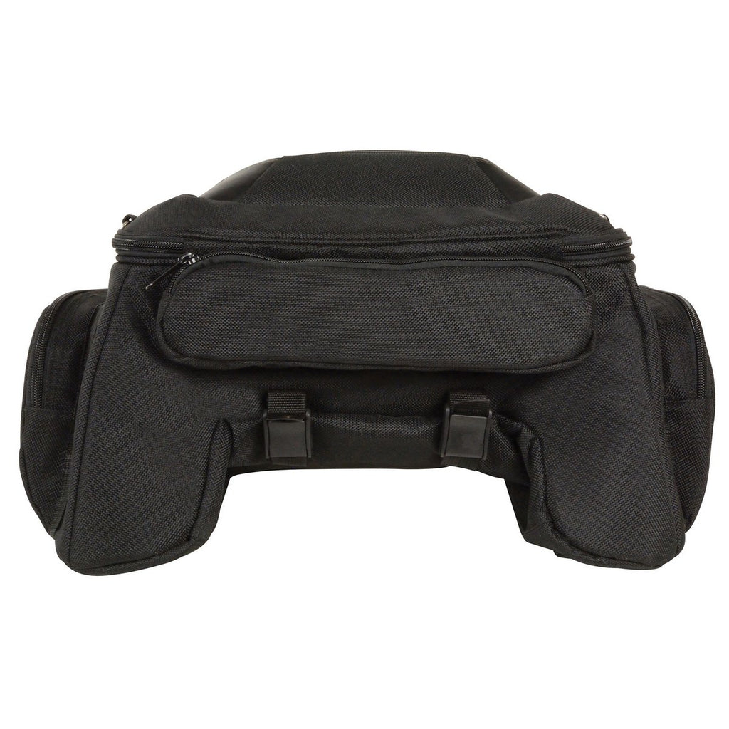 Milwaukee Performance MP8105 Black Textile Back Rack Sissy Bar Bag with 4 Outer Pockets