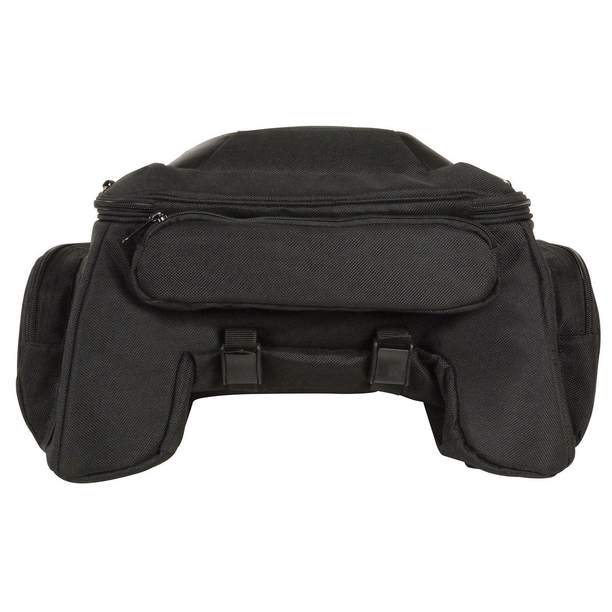 Milwaukee Performance MP8105 Black Textile Back Rack Sissy Bar Bag with 4 Outer Pockets