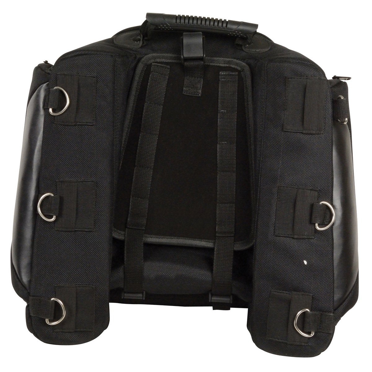 Milwaukee Performance MP8105 Black Textile Back Rack Sissy Bar Bag with 4 Outer Pockets