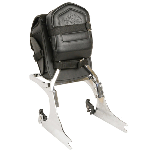 Milwaukee Performance MP8110 Small PVC Cruiser Style Turn Clasp and Zipper Sissy Bar Bag