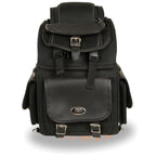 Milwaukee Leather MP8155 Large Black Textile '5 Pocket' Motorcycle Seat Sissy Bar Bag