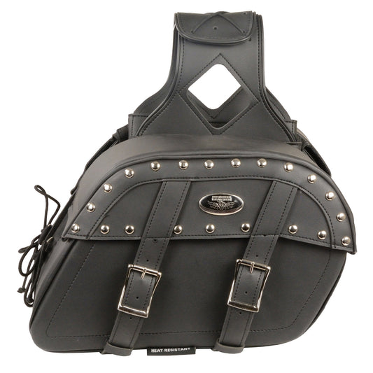 Milwaukee Perfomance MP8330 Black Medium Zip-Off PVC Studded Throw Over Saddlebags