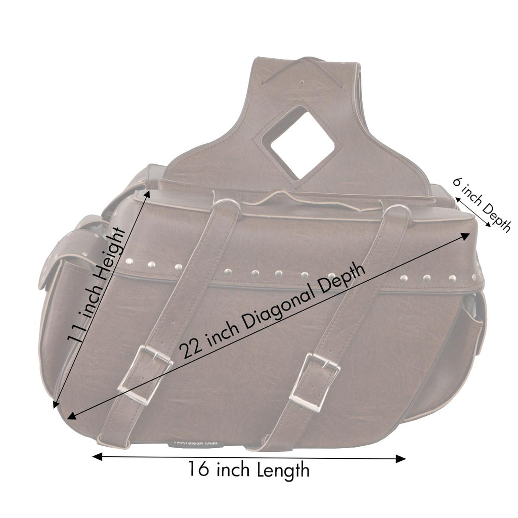 Milwaukee Performance MP8335RT Large Retro Brown PVC Zip-Off Throw Over Saddlebags