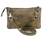 Milwaukee Leather MP8820 Ladies Retro Brown Zipper Closure Belt or Shoulder Bag