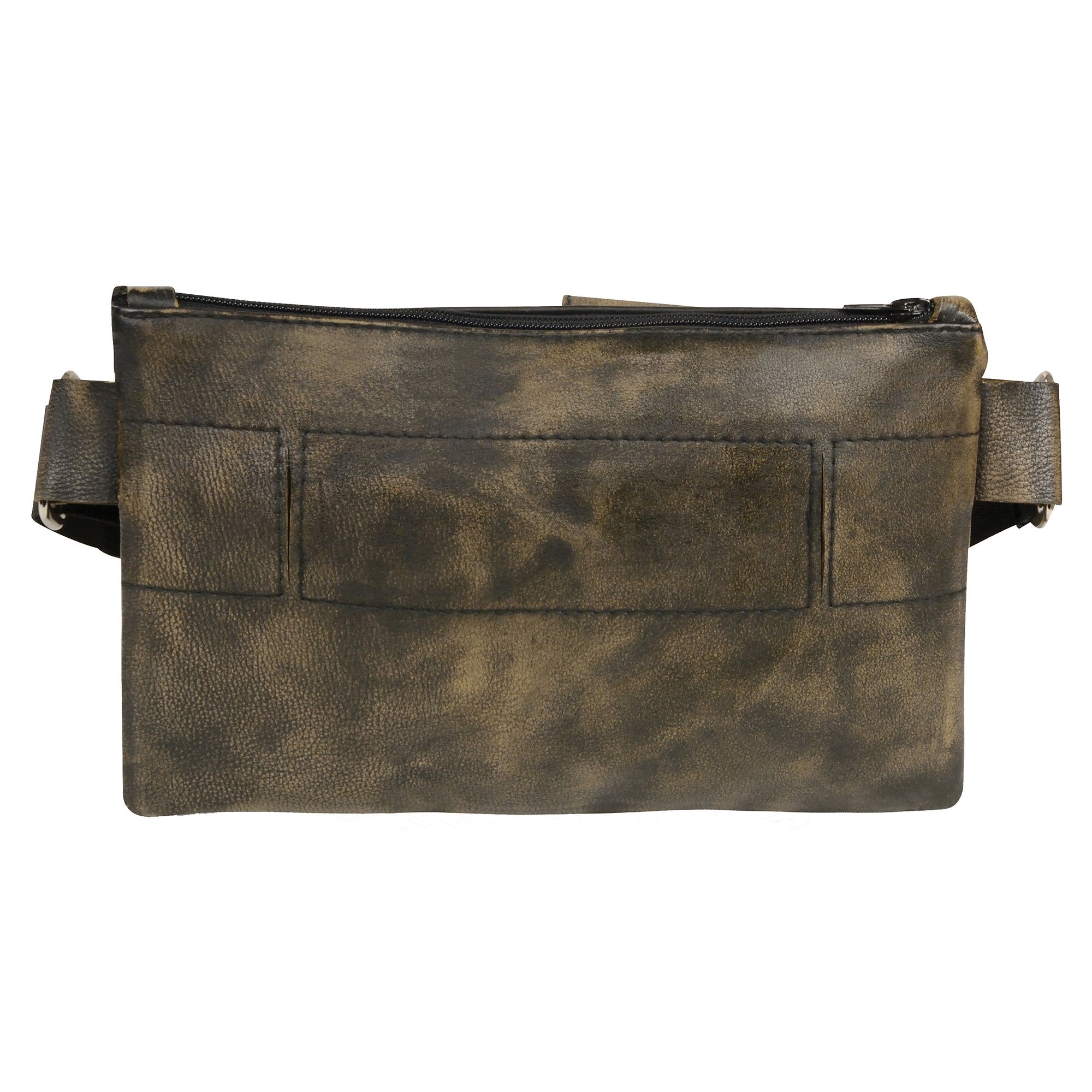 Milwaukee Leather MP8825 Women's Distress Brown Leather Belt Bag with Gun Holster