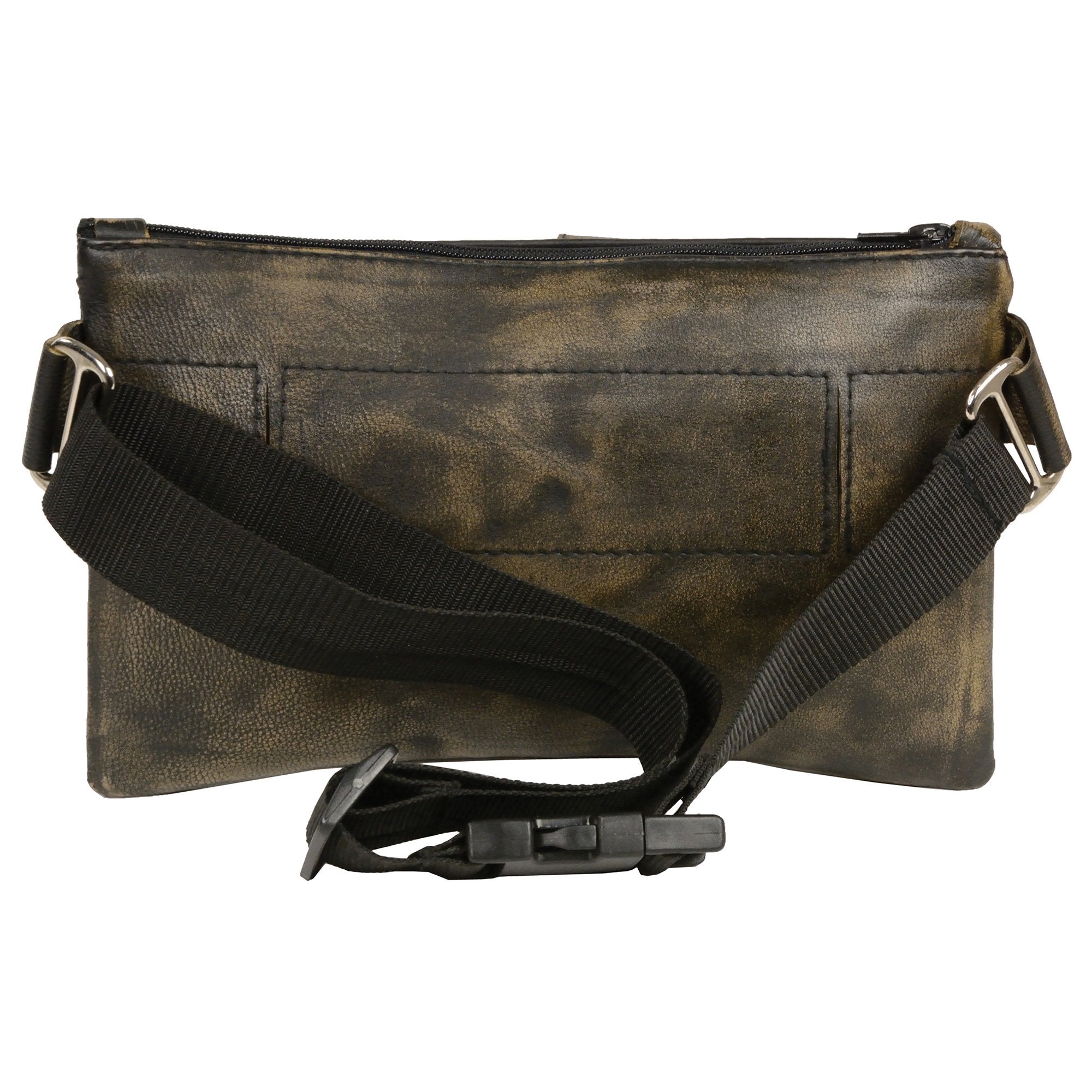 Milwaukee Leather MP8825 Women's Distress Brown Leather Belt Bag with Gun Holster