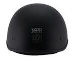 Milwaukee Performance Helmets MPH9710DOT Dot Approved Bare Bones Matte Black Half Motorcycle Helmet