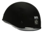Milwaukee Helmets MPH9711DOT Bare Bones Glossy Black Half Motorcycle DOT Bikers Helmet