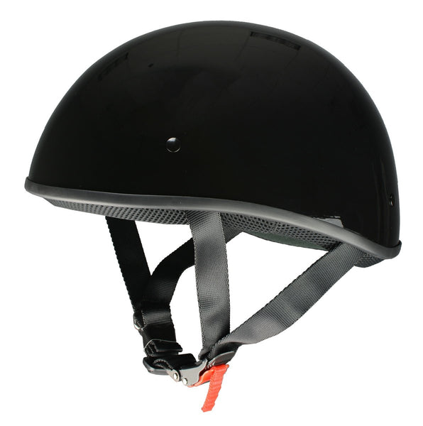 Milwaukee Helmets MPH9711DOT 'Bare Bones' Glossy Black Half Helmet