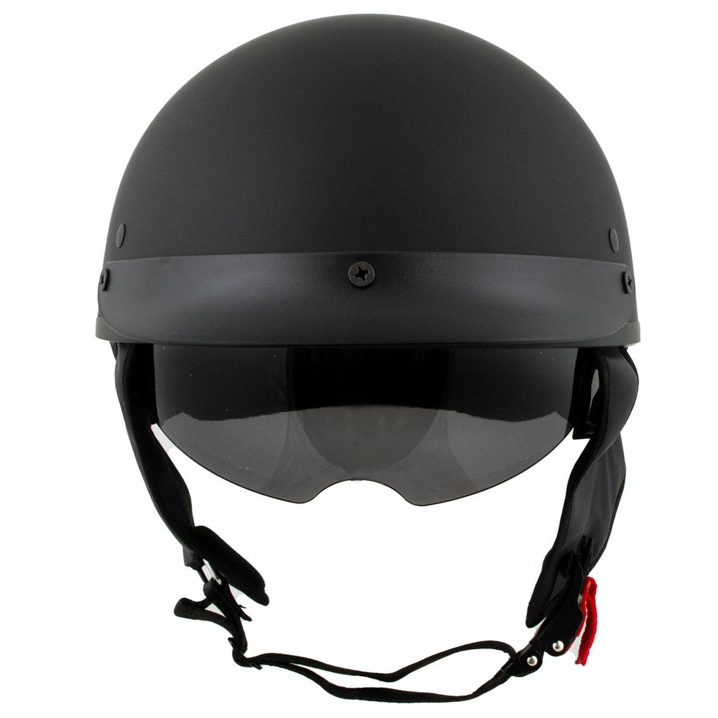 bike helmet m197t Milwaukee Helmets MPH9718DOT Momentum Matte Black Half Face Motorcycle – Hot Leathers