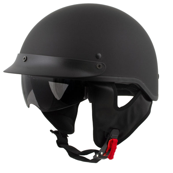 Milwaukee Helmets MPH9718DOT Momentum Matte Black Half Face Motorcycle – Hot Leathers Milwaukee Helmets MPH9718DOT Momentum Matte Black Half Face Motorcycle – Hot Leathers