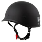 Milwaukee Helmets MPH9750DOT Dot Approved Matte Black 'Polo' Half Motorcycle Face Motorcycle Half Motorcycle Helmet for Men and Women  Biker