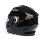 Milwaukee Helmets MPH9806DOT Ionized Gloss Black Advanced Motorcycle Modular Helmet Biker w/ Drop Down Visor