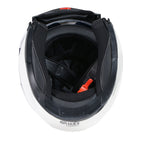 Milwaukee Helmets MPH9807DOT Ionized Gloss White Advanced Motorcycle Modular Helmet Biker w/ Drop Down Visor