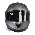 Milwaukee Helmets MPH9808DOT Ionized Silver Advanced Motorcycle Modular Helmet Biker w/ Drop Down Visor