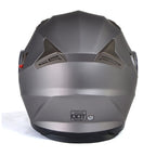 Milwaukee Helmets MPH9808DOT Ionized Silver Advanced Motorcycle Modular Helmet Biker w/ Drop Down Visor