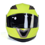 Milwaukee Helmets MPH9809DOT Ionized Neon Yellow Advanced Motorcycle Modular Helmet Biker w/ Drop Down Visor