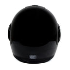 Milwaukee Helmets MPH9813DOT Gloss Black 'Menace' Advanced Motorcycle Modular Helmet for Men and Women Biker w/ Drop Down Visor