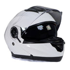Milwaukee Helmets MPH9816DOT Breeze White Advanced Motorcycle Modular Helmet Biker w/ Drop Down Visor