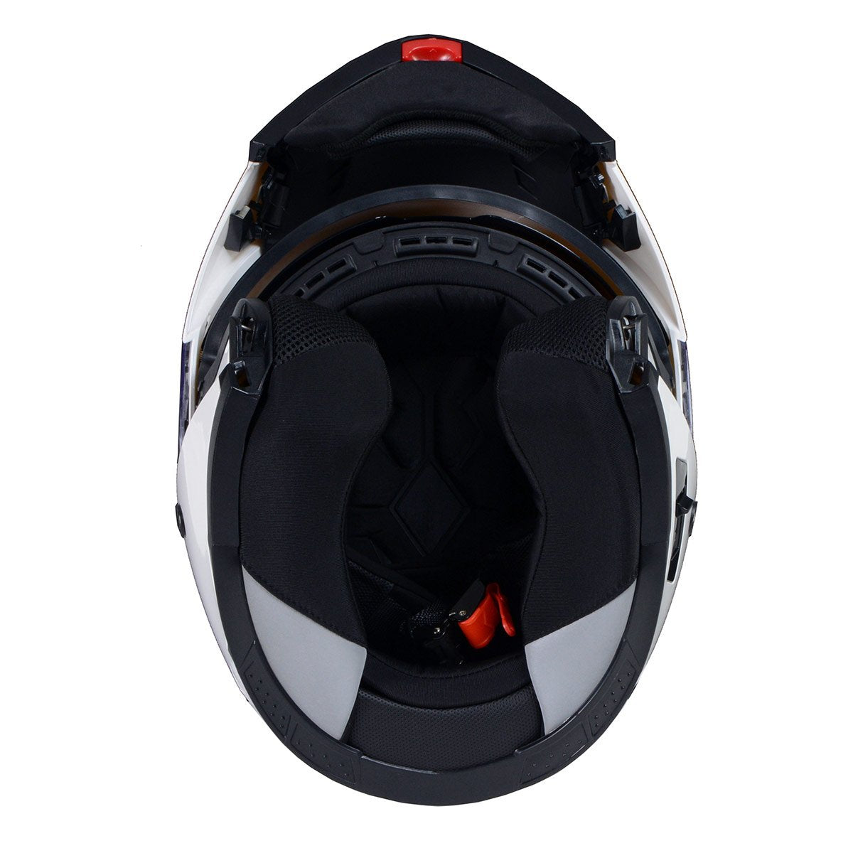 Milwaukee Helmets MPH9816DOT Breeze White Advanced Motorcycle Modular Helmet Biker w/ Drop Down Visor