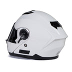 Milwaukee Helmets MPH9816DOT Breeze White Advanced Motorcycle Modular Helmet Biker w/ Drop Down Visor