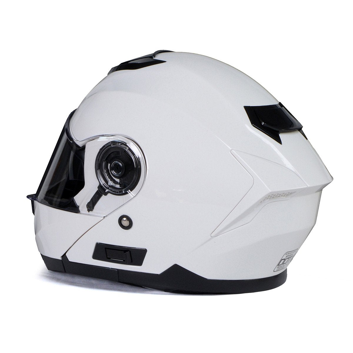 Milwaukee Helmets MPH9816DOT Breeze White Advanced Motorcycle Modular Helmet Biker w/ Drop Down Visor